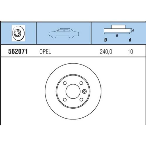 FREN DISKI ARKA Astra G 1,6 16V,2.0DI,1,4 16V,1,6 16V 02.98- ,1.7 TDI 16V 02.2000-