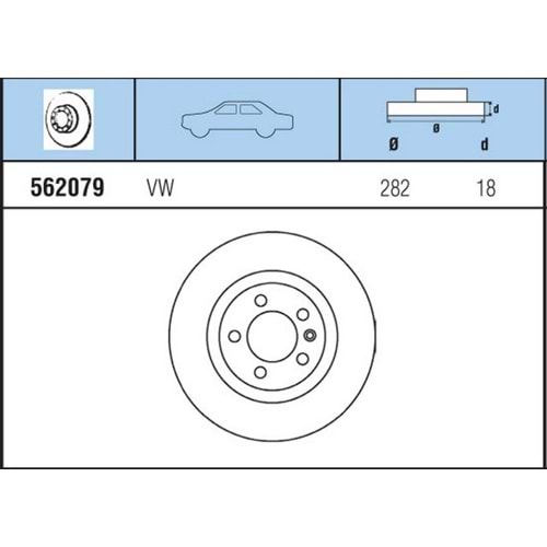 FREN DISKI ON TRANSPORTER T4 1,9D - 2,4 D (96-) LID