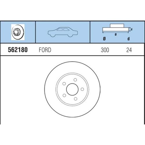FREN DISKI ON HAVALI FORD MONDEO III 1,8 2,0 01>