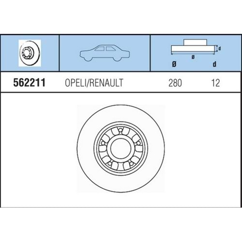 FREN DISKI ARKA OPEL VIVARO 01>TEK