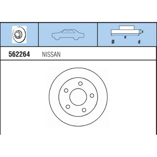 FREN DISKI ARKA TK NISSAN PRIMERA P12 01>ALMERA V 10