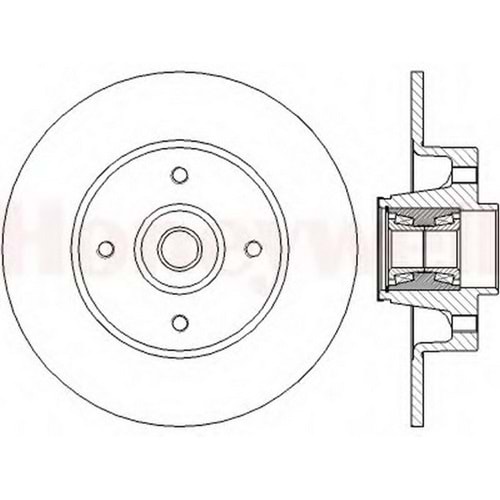 FREN DİSK ARKA-RULMANLI MEGANE II