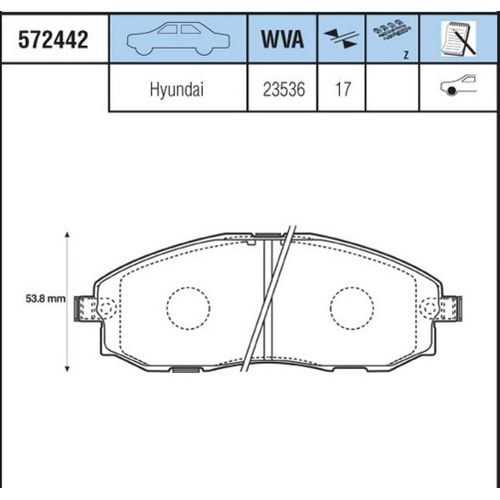 FREN BALATASI ON HYUNDAI STAREX 2,5 TD 2.4 97>