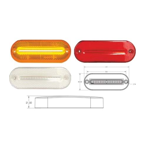 NEON LED YAN POZİSYON LAMBASI