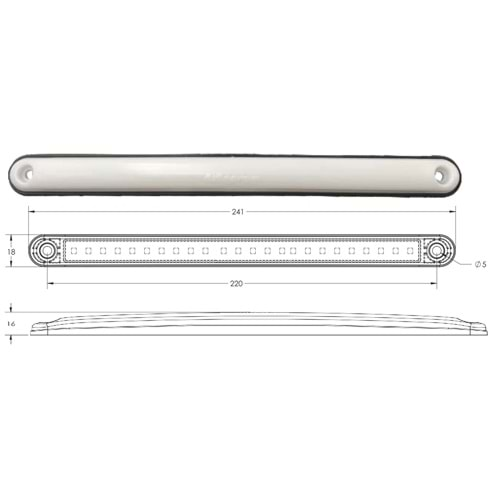 NEON LED SİNYAL LAMBASI DÜZ SİNYALLİ 24CM - 24V