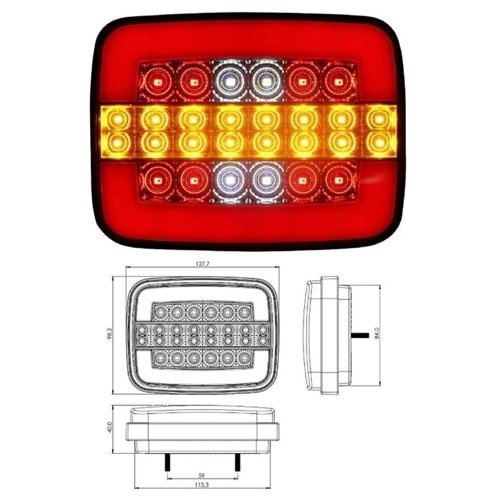 NEON LED 275 STOP LAMBASI 24V E SERTİFİKALI