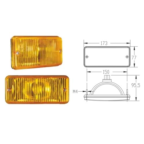 NPR SİS LAMBASI DUYLU SARI CAMI