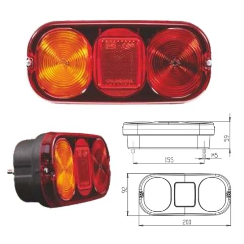 İŞ MAKİNASI STOP LAMBASI SOKETLİ