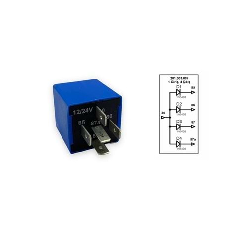 DİYOT ÜNİTESİ 1 GİRİŞ, 4 ÇIKIŞ 12V & 24V