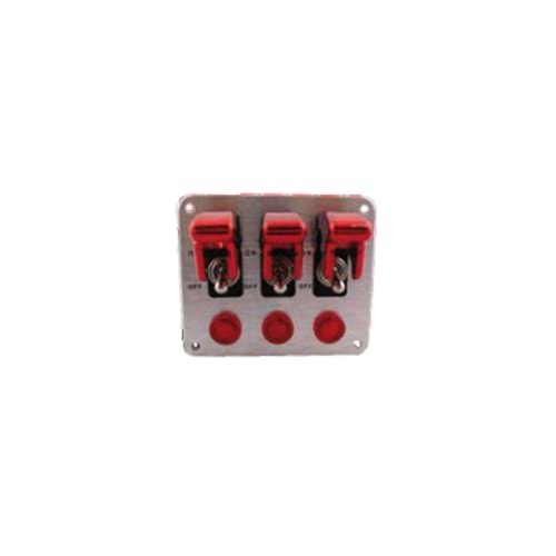 KONTROL PANEL UCLU IKAZI LEDLI KIRMIZI 12V