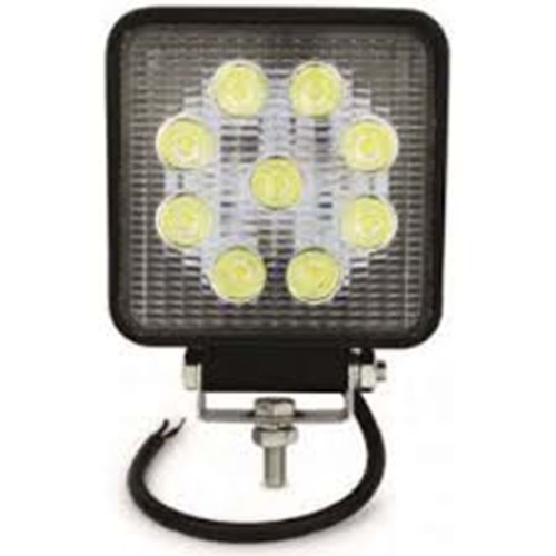 9 LED KARE ÇALIŞMA LAMBASI 12V 110 VOLT 26MM INCE TIP