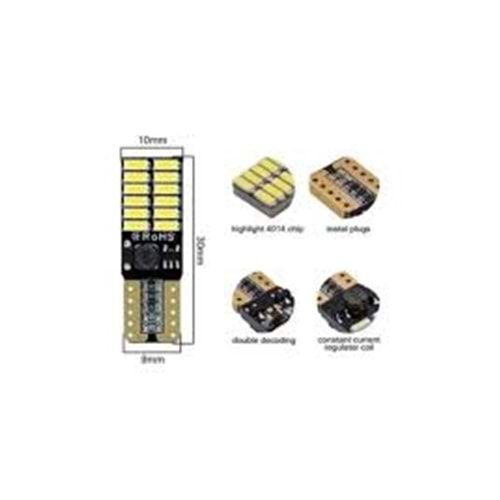 LED AMPUL 12V BEYAZ 24 LED