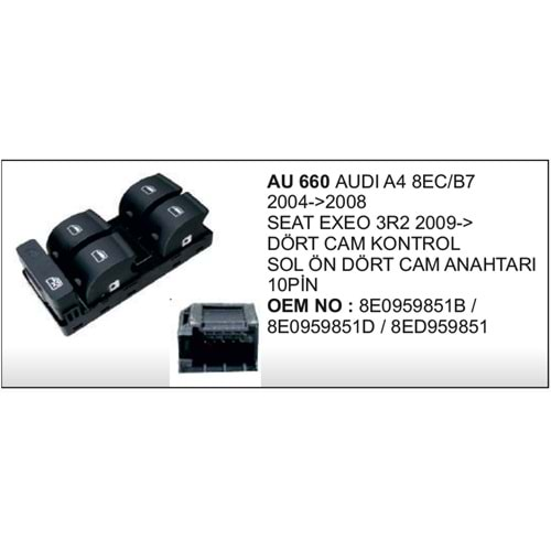 CAM ANAHTARI AUDI A4 SEAT EXEO SOL ON 06