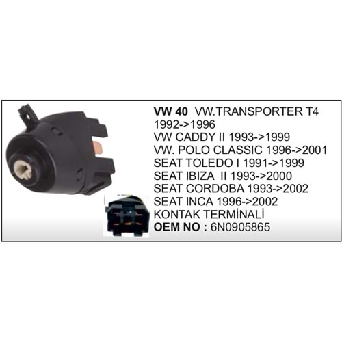 KONTAK TERMINALI VW CADDY II GOLF POLO SEAT IBIZA