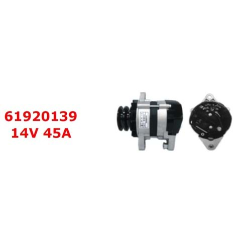 ALTERNATOR A115 12V 45A PANCAR MOTOR(ÇİFT KANALLI KASNAKLI)