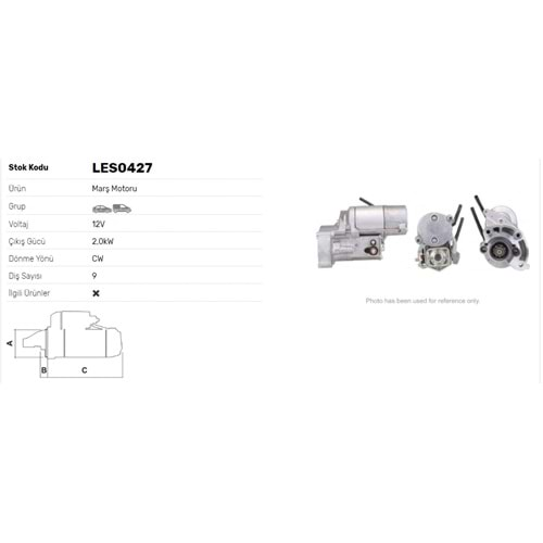 M.MOTORU 12V 2.0kW 9DİŞ LAND ROVER FREELANDER II 2.2,