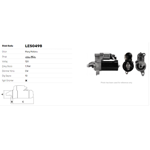 M.MOTORU 12V 1.7kW 10DİŞ AUDI