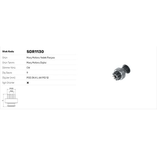 MARS DISLISI 0638 9 DIS GOLDONI PANCAR MOTOR