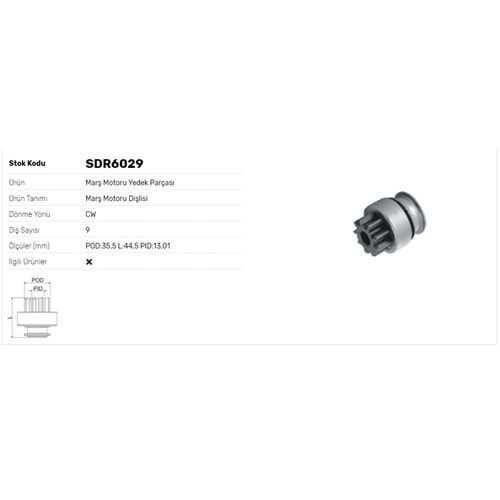 MARS DISLISI 1063 9 DIS GENERAL MOTOR