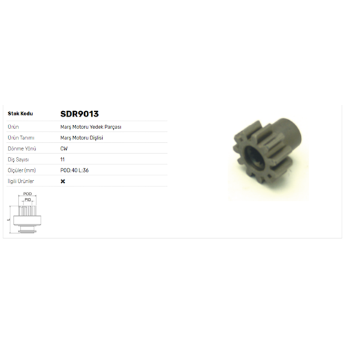 MARS DISLISI 9301 TOYOTA 11DIS