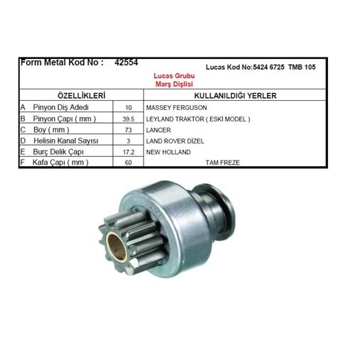 MARS DISLISI MASSEY FERGUSON KALIN FREZE EM.