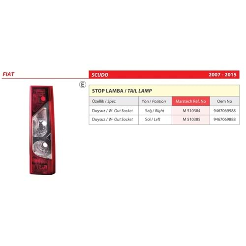 -STOP LAMBA F.SCUDO 07>13 DUYSUZ SOL