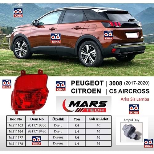 ARKAK SIS P.3008 L.C5 AIRCROSS 17>20 REFLEKTOR