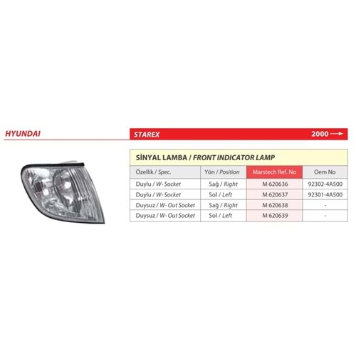 SINYAL LAMBA DUYSUZ HYUNDAI STAREX SOL