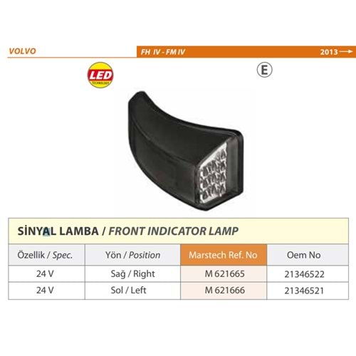 SINYAL LAMBASI VOLVO FH IV FM IV 13-> SOL
