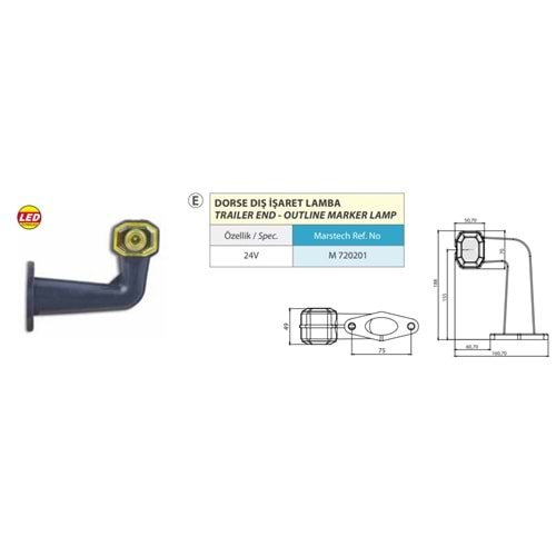 BOYNUZ LAMBA 24V U.DORSE DIŞ LED 551440