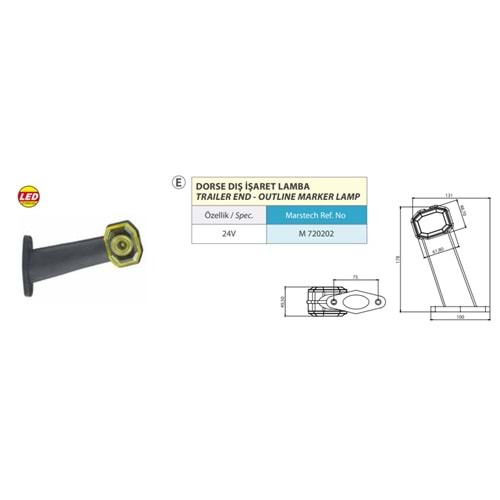 BOYNUZ LAMBA 24V U.DORSE STPD LED 551422