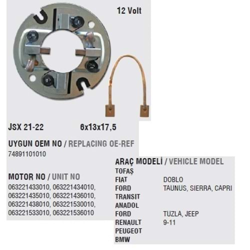 MARS KOMUR YUVASI 12V TOFAS R9 R11