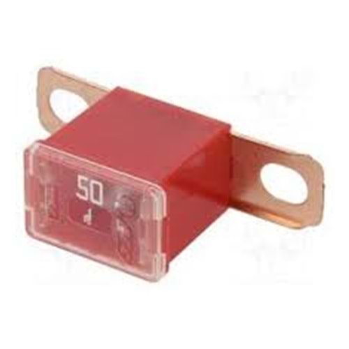 YAN AYAKLI SIGORTA 50A 48mm KIRMIZI