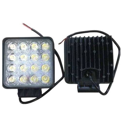 ÇALIŞMA LAMBASI KARE 16 LED 60MM 9-48W ÇALIŞMA LAMBASI 105 X 105 X 55 / 60