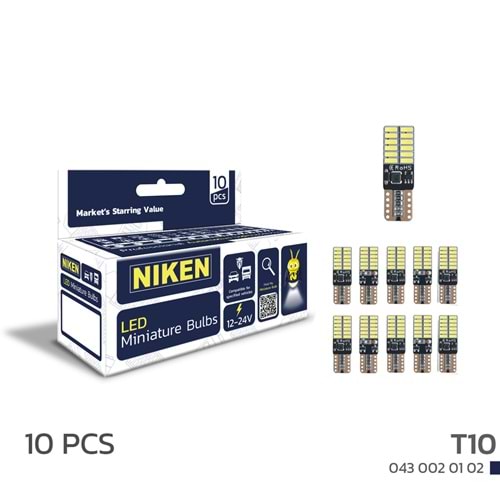 LED AMPUL T10 CANBUS PARK LEDİ 24 LEDLİ (10LU)