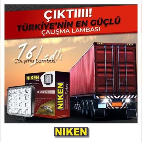 PRO CALISMA LAMBASI 16 LEDLI KARE