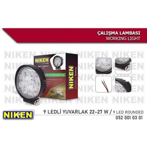 CALISMA LAMBASI 9 LED YUVARLAK