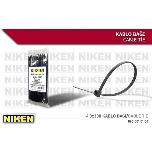 KABLO BAĞI SİYAH 4,8X380 (100 ADET)