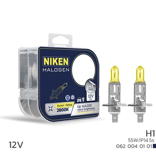 NIKEN 12V H1 55W SARI IŞIK AMPUL P14.5s 2800K