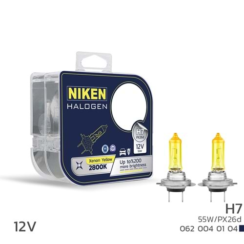 NIKEN 12V H7 55W SARI IŞIK AMPUL PX26d 2800K