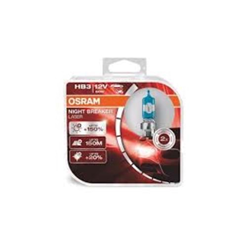 HB3 NL 9005NL 60W 12V P20D FS1 OSRAM P20d NIGHT BREAKER LASER-%150 PARLAKLIK-%20 BEYAZ-150 mt.