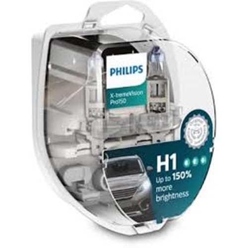 AMPUL H1 12V 55W %150 FAZLA IŞIK X-TREME VISION PRO150
