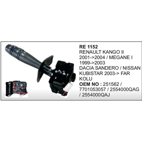 FAR KOLU ARKA SISLI RENAULT KANGOO II 04