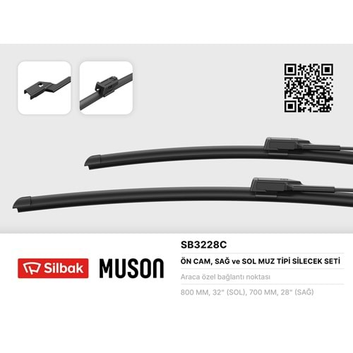 800MM+700MM SILGI SUPURGE MUZ PLUS CITROEN C4 Picasso / Grand Picasso [B78] (08/16>) CITROEN C4