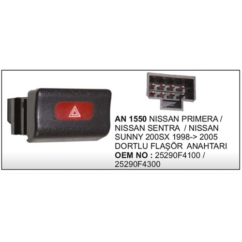 DORTLU SINYAL ANAHTARI NISSAN PRIMERA