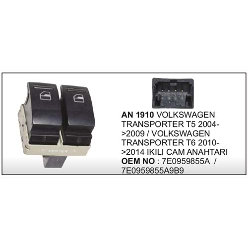 CAM ANAHTARI CIFTLI VOLKSWAGEN TRANSPORTER T5 T6 04-13