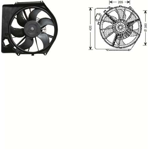 FAN MOTORU 12V RENAULT CLIO 1,4 1,5DCI KANGO-MEGANE 1,9D