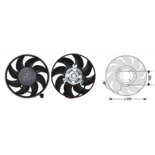 FAN MOTOR 12V WW T-4 94-2001