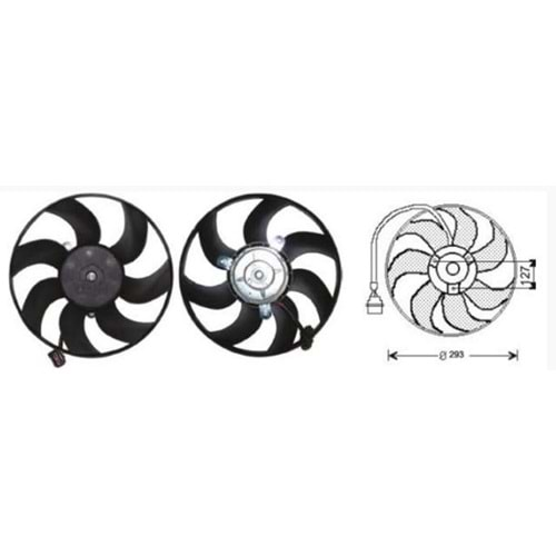 FAN MOTORU VW GOLF V PASSAT 3C2 1,6FSI 1,6TDI