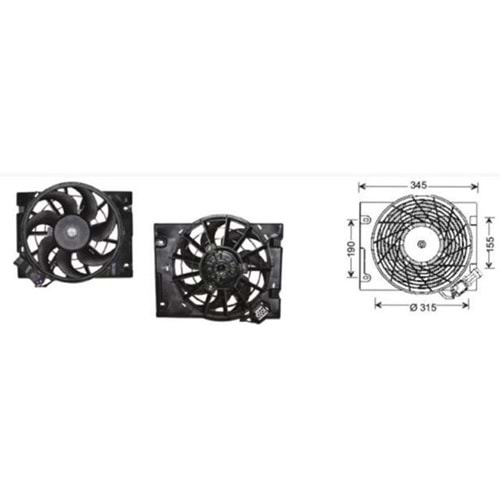 FAN MOTOR 12V OPEL ASTRA